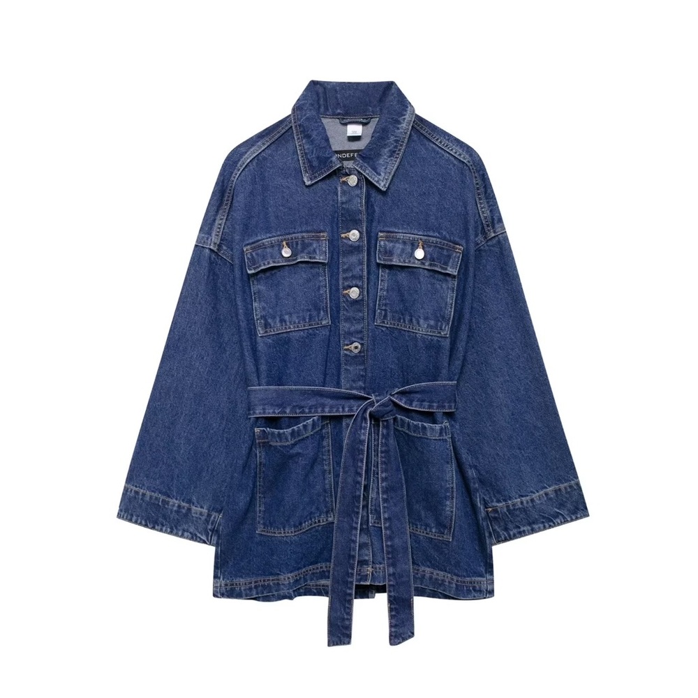 Zara Blue Denim Jean Jacket Dress